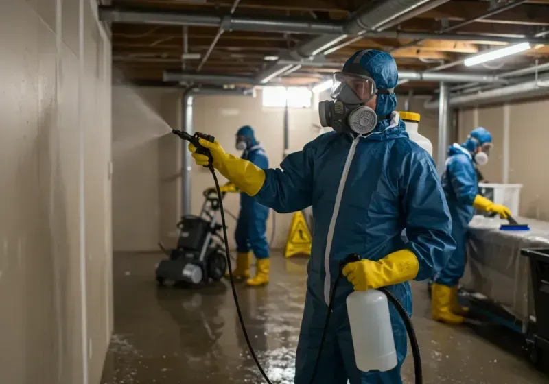 Basement Sanitization and Antimicrobial Treatment process in Fairmont, NC